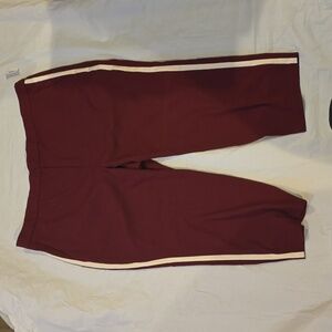 Old Navy Burgundy pants with white strip. Size 26 plus short